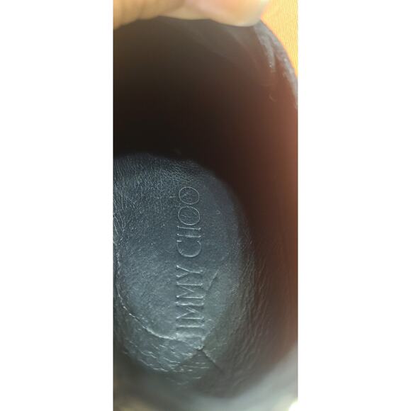 Jimmy Choo Low Top Slip-on Wingtip Style Black Adam Sneakers Size EU 41 - Picture 6 of 6